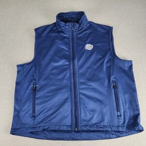 Glen Echo Golf Vest Mens XXL Blue Moon Beer Brew Navy Blue Full Zip Performance